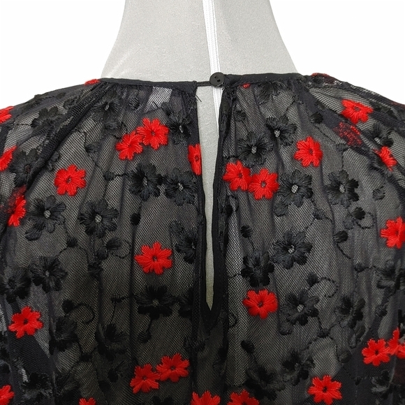 ZARA embroidered mesh maxi dress XS - Picture 6 of 16